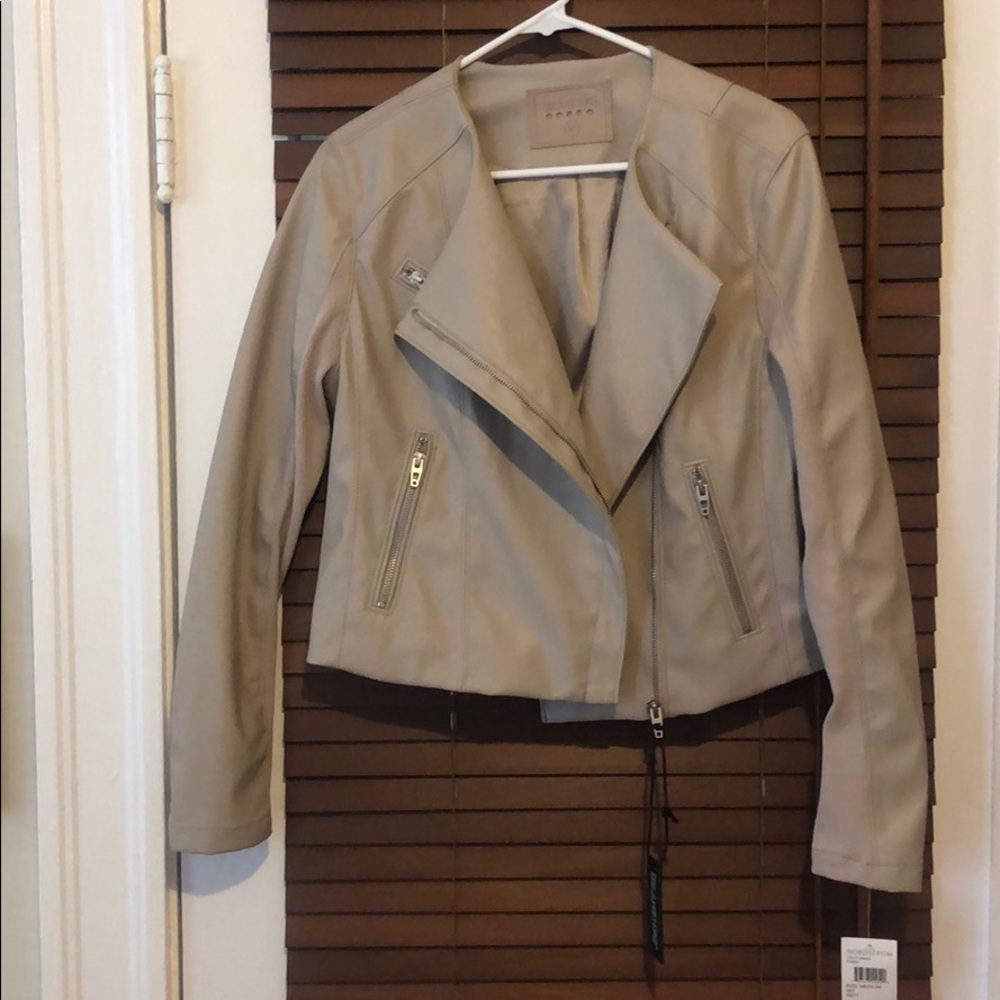 Blank NYC Tan Moto Jacket